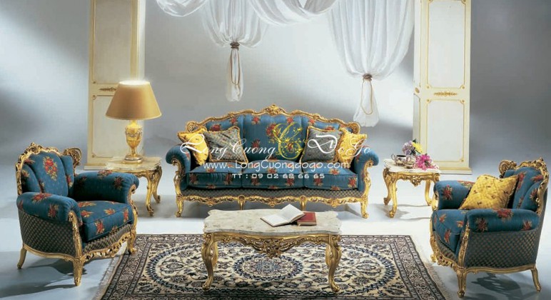 sofa dát vàng cổ điển